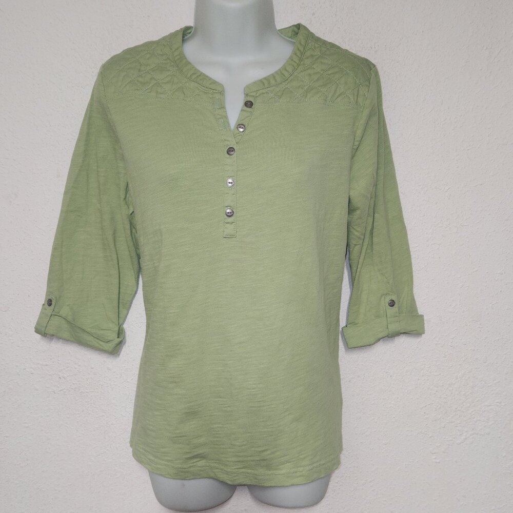 Croft & Barrow ***stylish top Light green in size Large NWOT